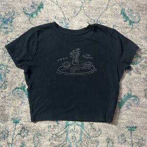 Hollister navy crop top